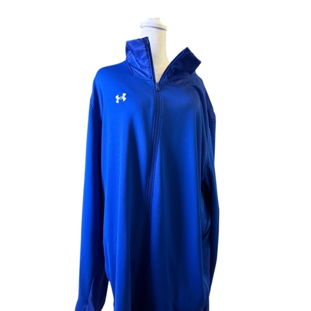 Active Seller? Big Tall Plus Under Armour Blue Zip Workout Jacket 4X Unisex